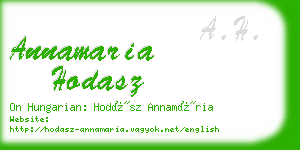 annamaria hodasz business card